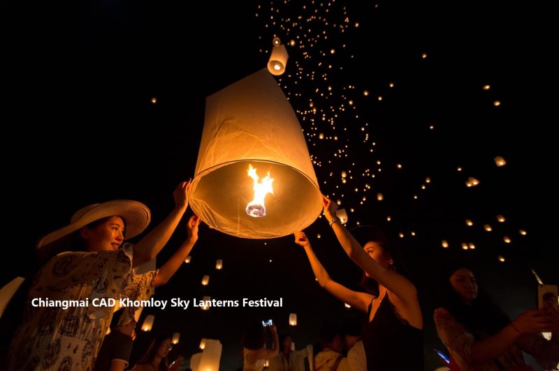 CHIANGMAI CAD KHOMLOY SKY LANTERNS FESTIVAL 2023